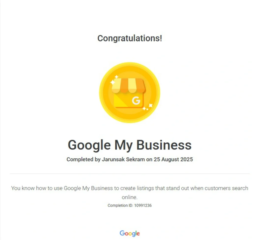 Google My Business-Certification