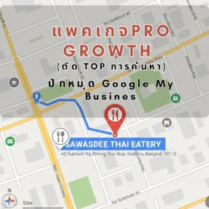 ปักหมุด Google My Business แพคเกจ Pro-Growth Top Search