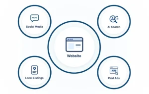 AI Search เปรียบเทียบ Facebook กับเว็บไซต์ธุรกิจในยุค AI